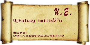 Ujfalusy Emilián névjegykártya